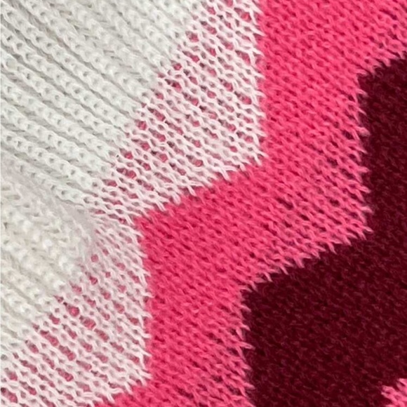 Luxe Plus Size Oversized Chevron Color Block Fringe Ruffle Knit Cape Cover Up - Picture 8 of 8